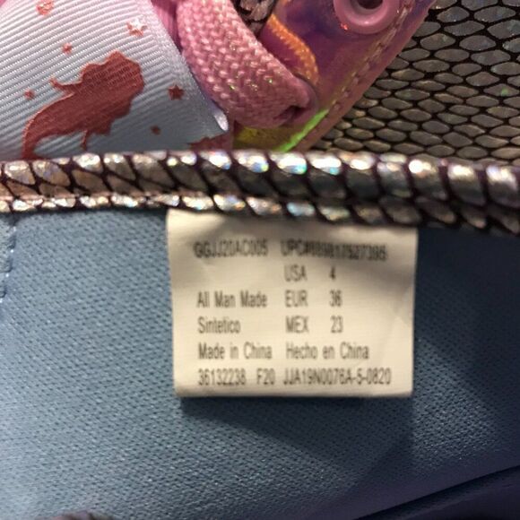 JoJo Siwa‎ High Top Sneakers Shoes Size 4 Sparkle Iridescent nwt - Picture 6 of 8